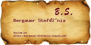 Bergauer Stefánia névjegykártya